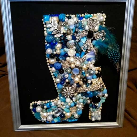 Ladies Harley Boot Framed Art - Picture 1 of 4